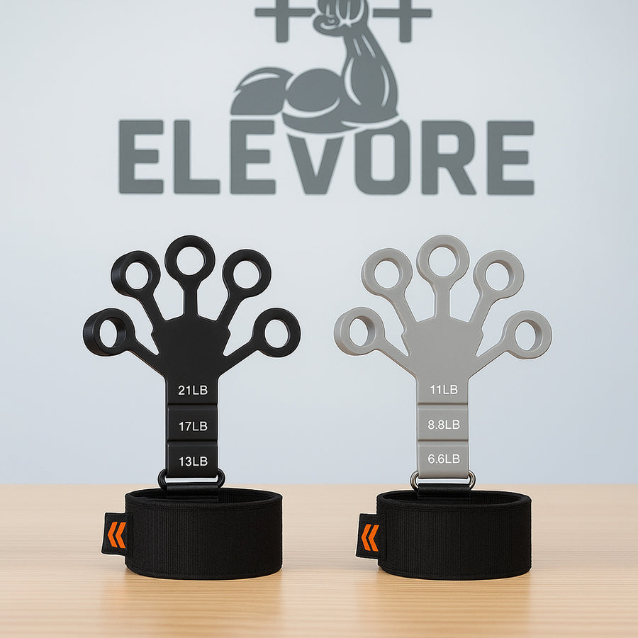 Fitness accessories on textured mat