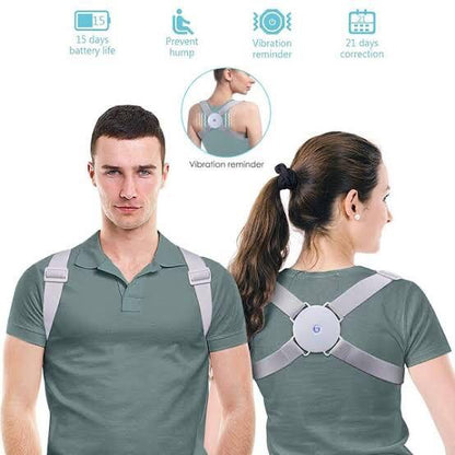 Smart Posture Corrector Brace with Vibration Reminder – Adjustable Back Support for Kids & Adults