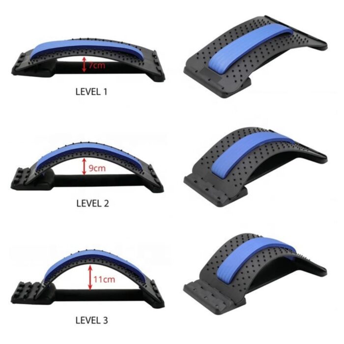 Adjustable Back Stretcher – Lumbar Support Device for Pain Relief, Posture Correction & Spine Alignment